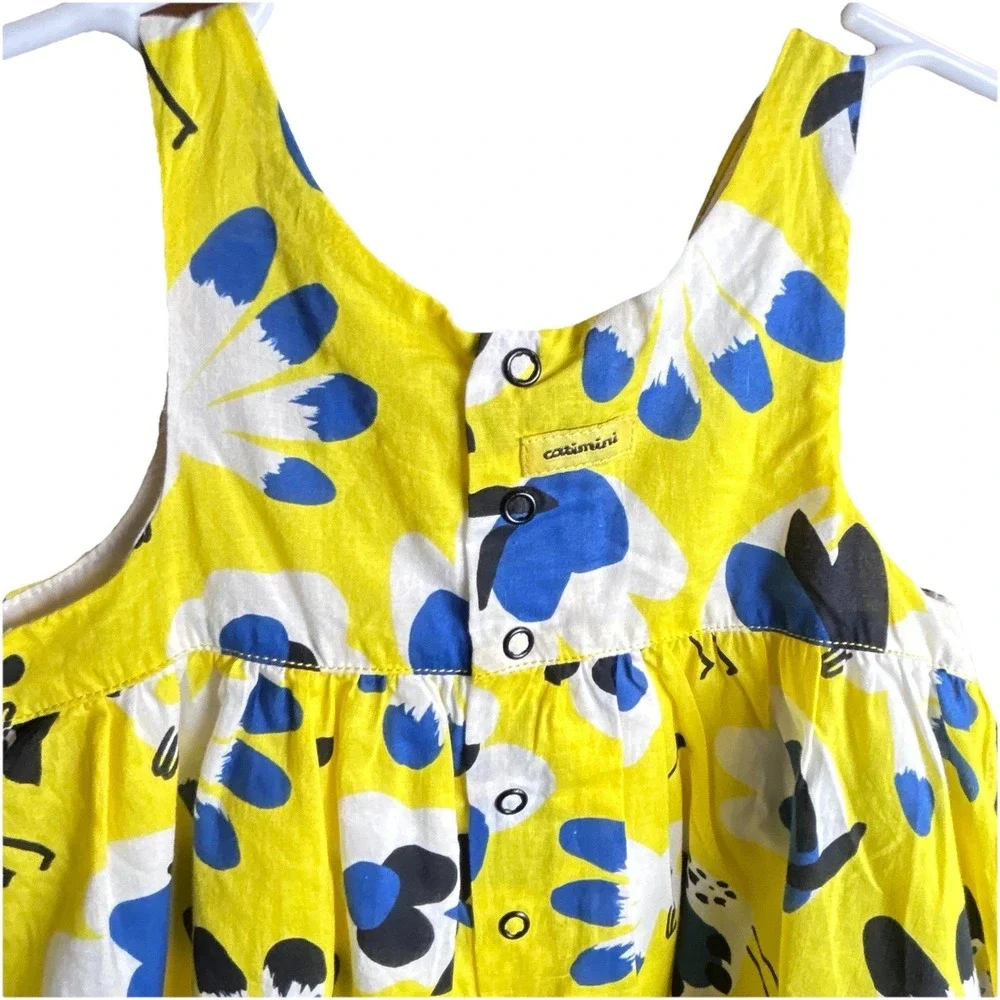 Catimini‎ NWOT Sundress Toddler Girl Lined Yellow Fun Cockatoo Spring 2t Cotton